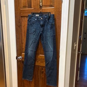 AG Adriano Goldschmied Men's Straight Jeans - Dark Blue